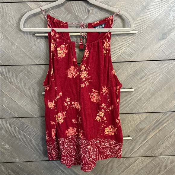 Lucky Brand Red Floral Tank Top - Picture 1 of 3